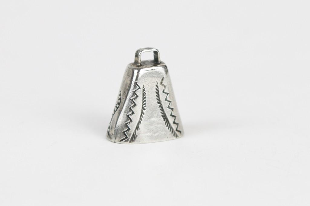 Navajo Sterling Silver Bell Old Pawn (1 of 4)