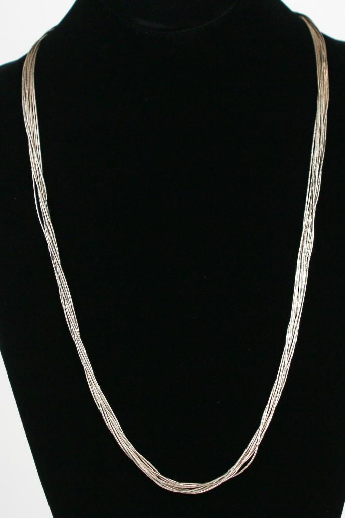 Zuni Ten Strand Liquid Silver Necklace (1 of 4)