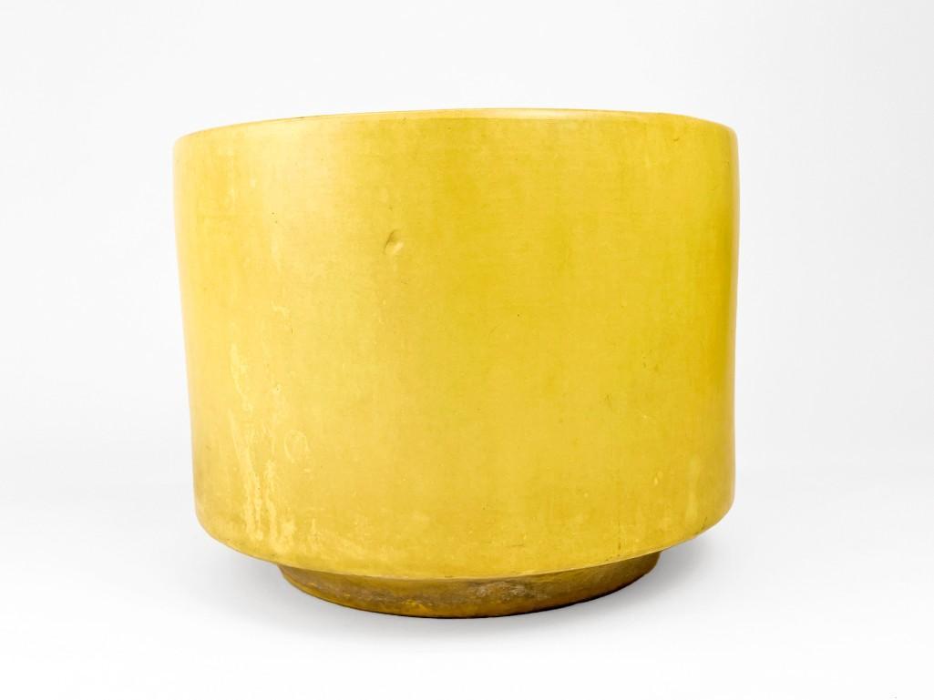 Gainey Mid Century Glazed Ceramic Yellow Planter Pot (1 of 8)
