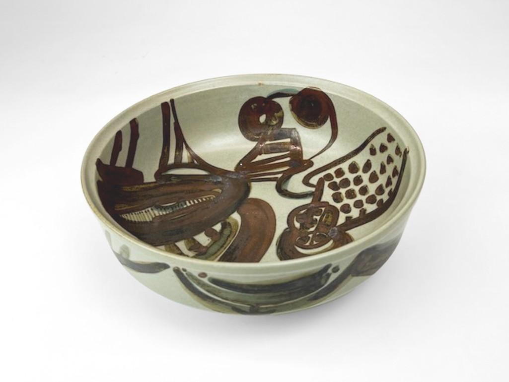 Nancy Patterson-Lamb Stoneware Ceramic Bowl Painted by Sally Patterson (1 of 7)