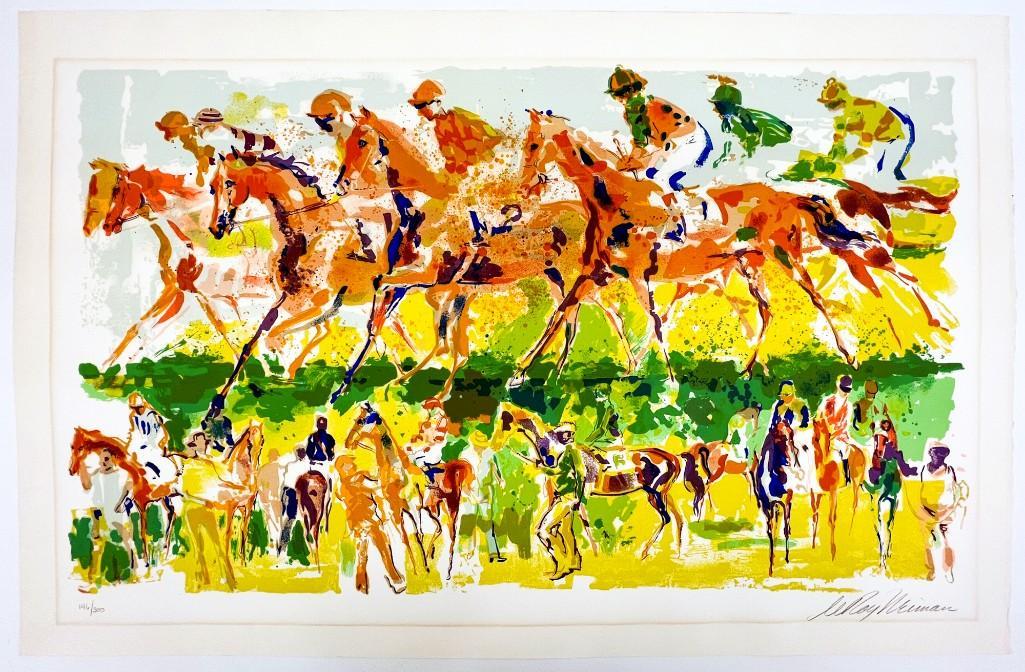 LeRoy Neiman (1921-2012) Signed Serigraph Print Racing 1973 (1 of 9)