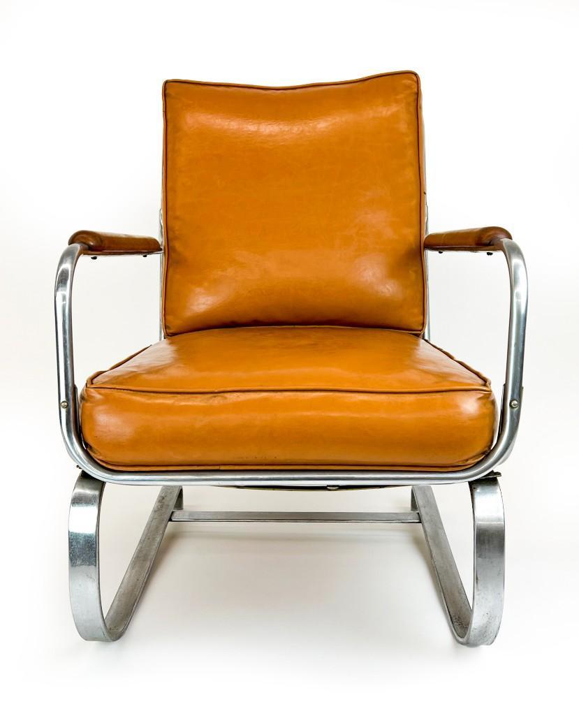 Kem Weber Springer Chrome Lounge Chair 1930s Machine Age (1 of 15)