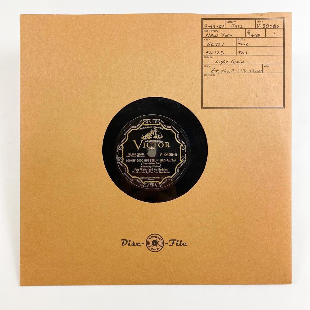 Vi 38086 Fats Waller and His Buddies - Lookin' Good But Feelin' Bad- Fox Trot(A) / I Need Someone (1 of 2)