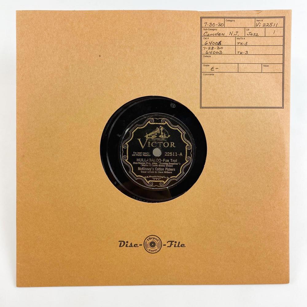 Vi 22511 McKinney's Cotton Pickers - Hullabaloo- Fox Trot(A) / Baby Won't You Please Come Home- Fox (1 of 2)