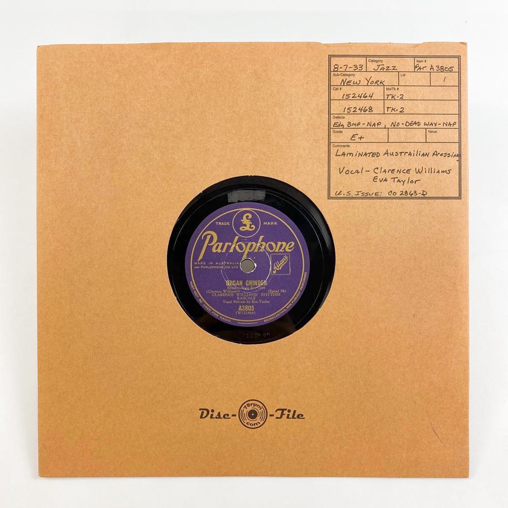 Par A3805 Clarence Williams' Rhythm Rascals - Organ Grinder(A) / You Ain't Too Old(B): Par A3805 Clarence Williams' Rhythm Rascals - Organ Grinder(A) / You Ain't Too Old(B). This record is part of a 800+ piece single-owner collection from a Los Angeles estate.We believe that any informa