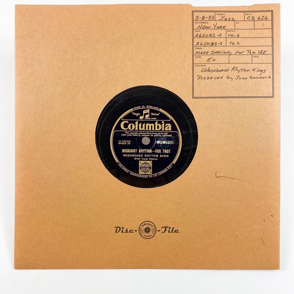 Cb 626 Washboard Rhythm Band - Midnight Rhythm-Fox Trot (A) / A Ghost of a Chance-Fox Trot (B) (1 of 2)