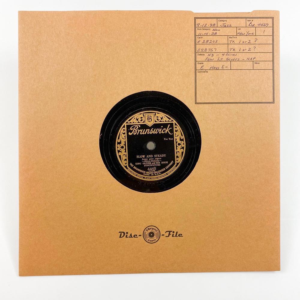 Br 4469 King Oliver and His Dixie Syncopators - Slow And Steady (A) / I'm Watching The Clock (B) (1 of 2)