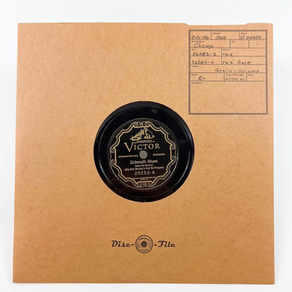 Vi 20252 Jelly Roll Morton's Red Hot Peppers - Sidewalk Blues (A) / Dead Man Blues (B) (1 of 2)