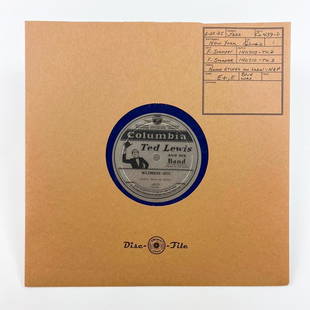 Co 439-D Ted Lewis And His Band - Milenberg Joys (A) / Tin Roof Blues (B): Co 439-D Ted Lewis And His Band - Milenberg Joys (A) / Tin Roof Blues (B) . This record is part of a 800+ piece single-owner collection from a Los Angeles estate.We believe that any information shown