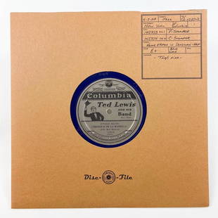 Co 1525-D Ted Lewis And His Band - Jungle Blues (A) / A Jazz Holiday (B): Co 1525-D Ted Lewis And His Band - Jungle Blues (A) / A Jazz Holiday (B). This record is part of a 800+ piece single-owner collection from a Los Angeles estate.We believe that any information shown on