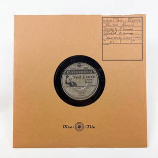 Co 2217-D Ted Lewis And His Band - Sobbin' Blues (A) /The Yellow Dog Blues (B): Co 2217-D Ted Lewis And His Band - Sobbin' Blues (A) /The Yellow Dog Blues (B). This record is part of a 800+ piece single-owner collection from a Los Angeles estate.We believe that any information sh