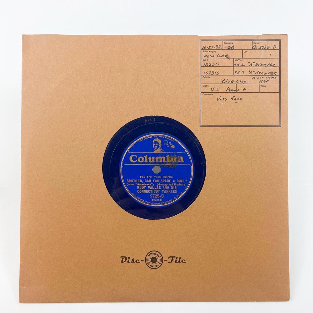 Co 2725-D Rudy Vallee And His Connecticut Yankees - Brother, Can You Spare A Dime? (A) / I'll Never (1 of 2)