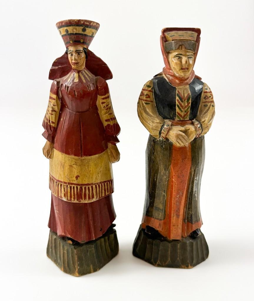 Antique Carved Wood Folk Art Figures (1 of 9)