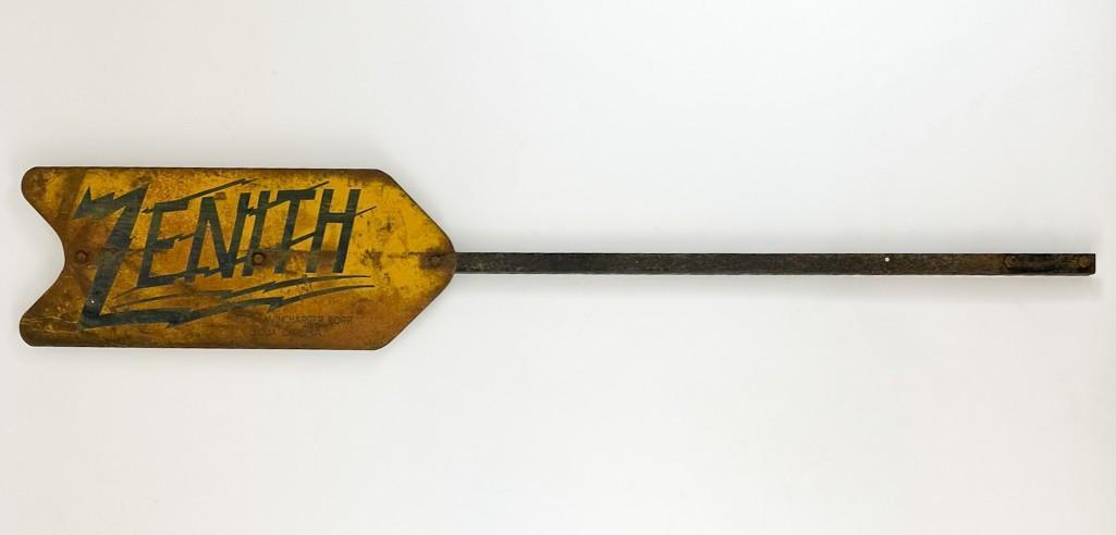 Vintage Painted Metal Sign ZENITH WINCHARGER SIOUX CITY IOWA (1 of 8)