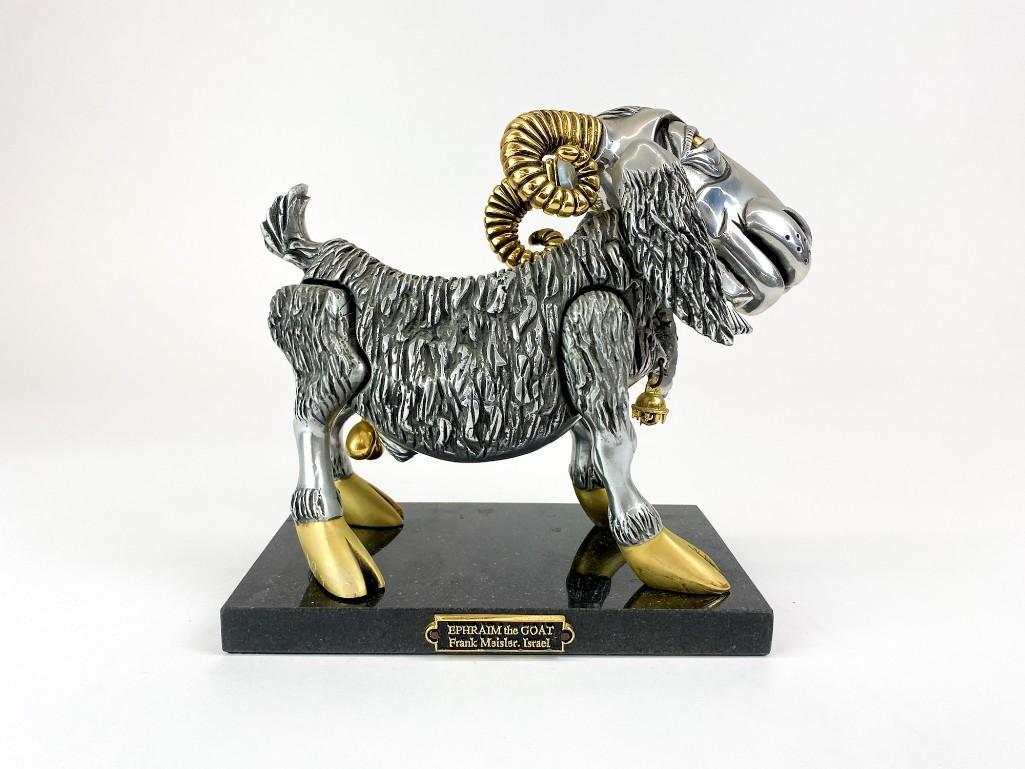 Frank Meisler (1925-2018) Ephraim the Goat Metal Sculpture Signed and Numbered 208/980 (1 of 9)