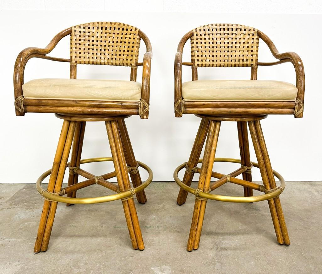 Pair Vintage McGuire Bentwood Barstools (1 of 17)