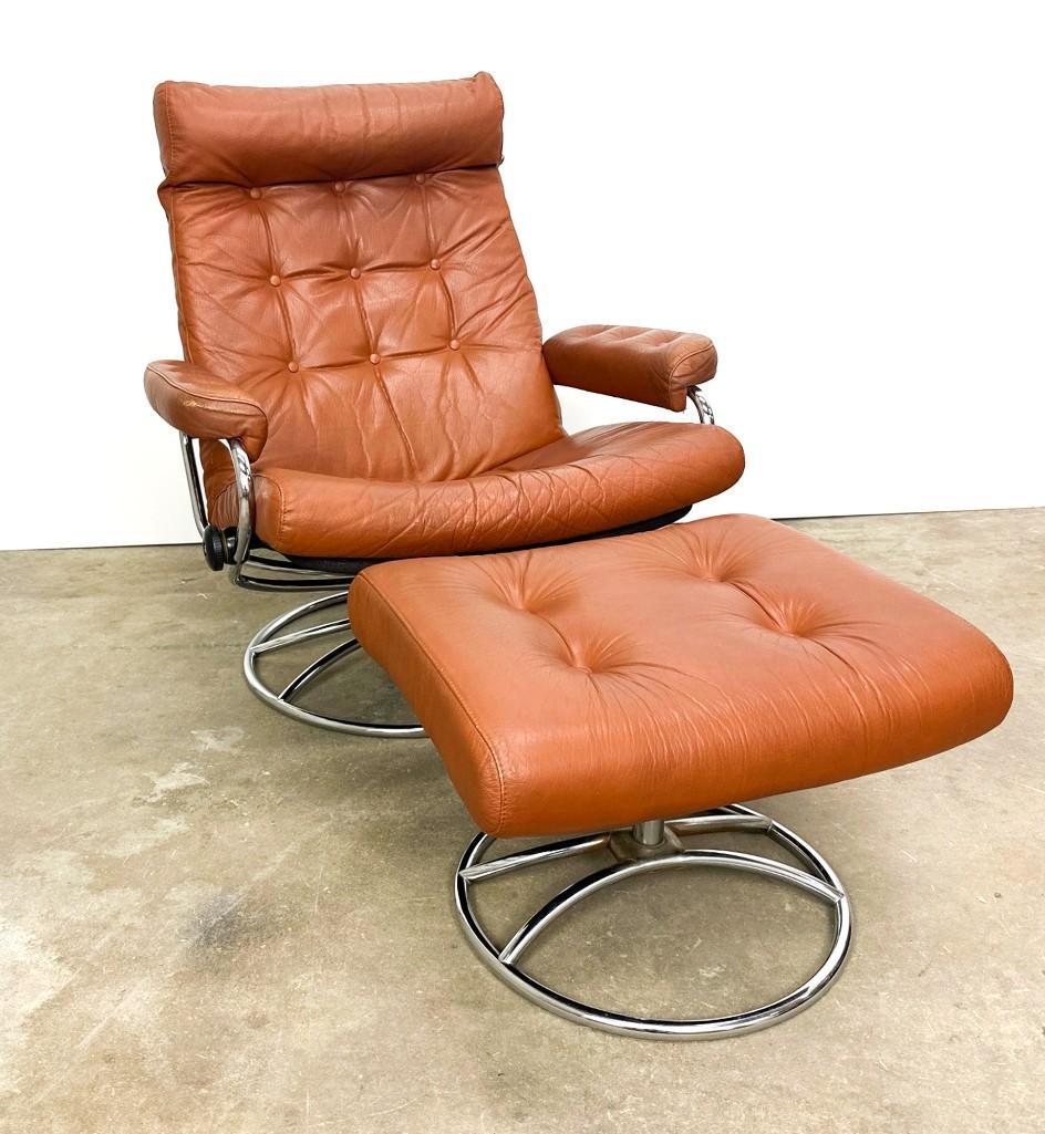 Ekornes stressless recliner with ottoman deals
