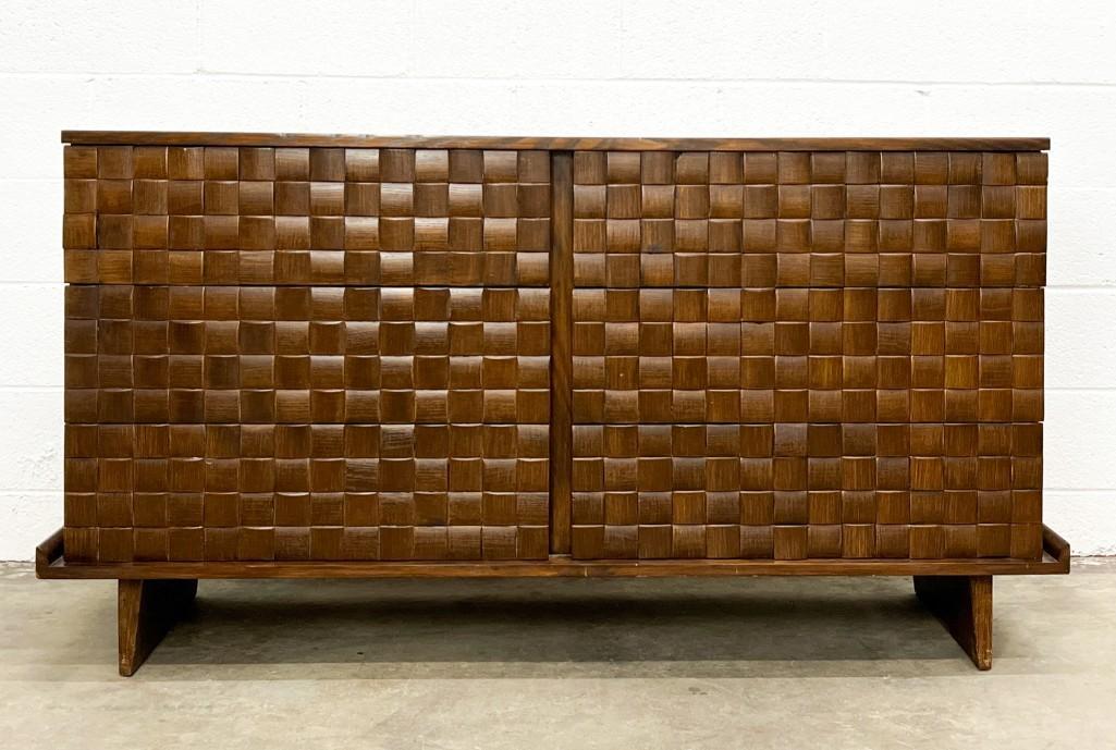 Paul Laszlo For Brown Saltman Woven Texture 6 Drawer Dresser (1 of 10)