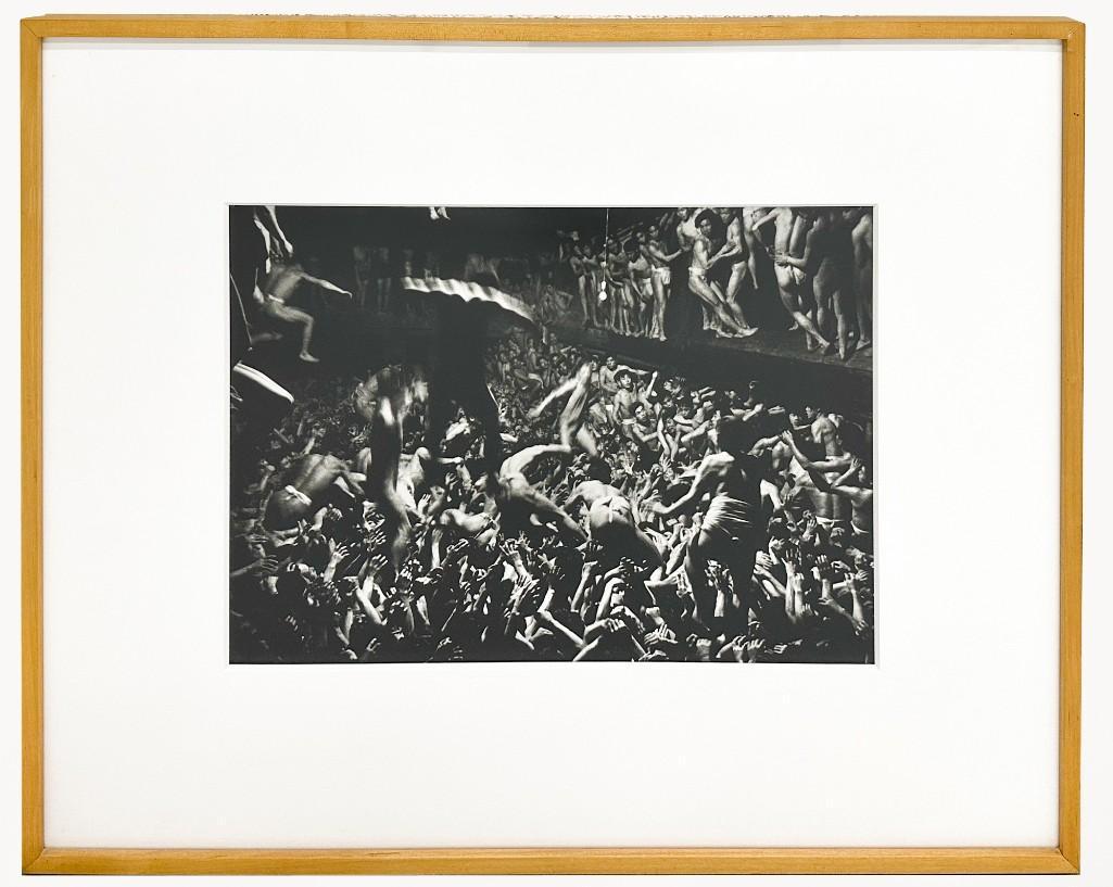 Horace Bristol (1909-1997) Singed Silver Gelatin Photograph Print Shinto Shrine Melee, New Year's (1 of 5)