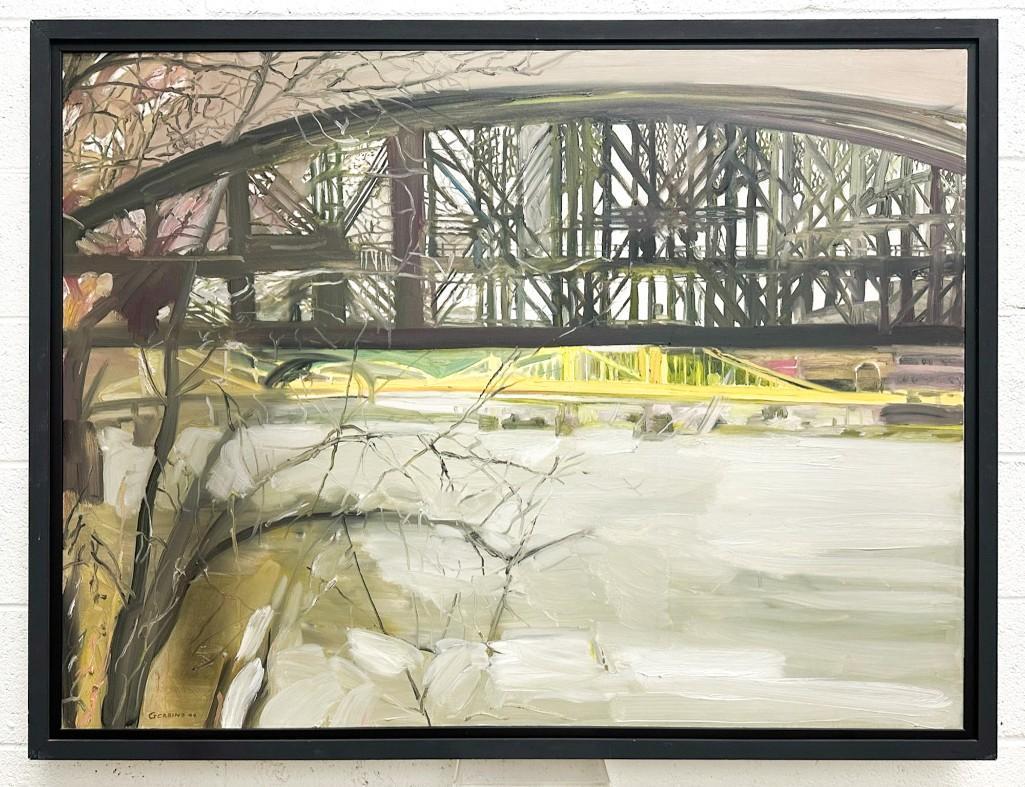 Fabrizio Gerbino (b.1962) Oil On Canvas Pennsylvania Railroad Bridge (1 of 9)