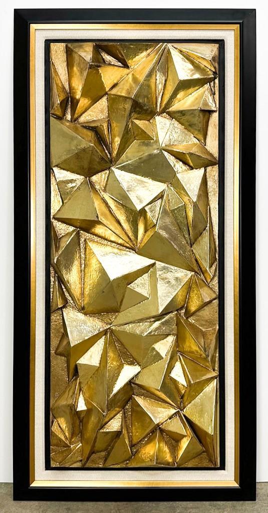 Large Decorative Bronze Painted Wall Sculpture Panel (1 of 7)