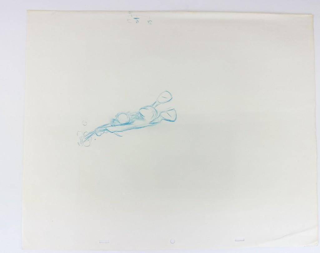 Original Mickey's Christmas Carol (1983) Scrooge McDuck Concept Drawing (1 of 2)