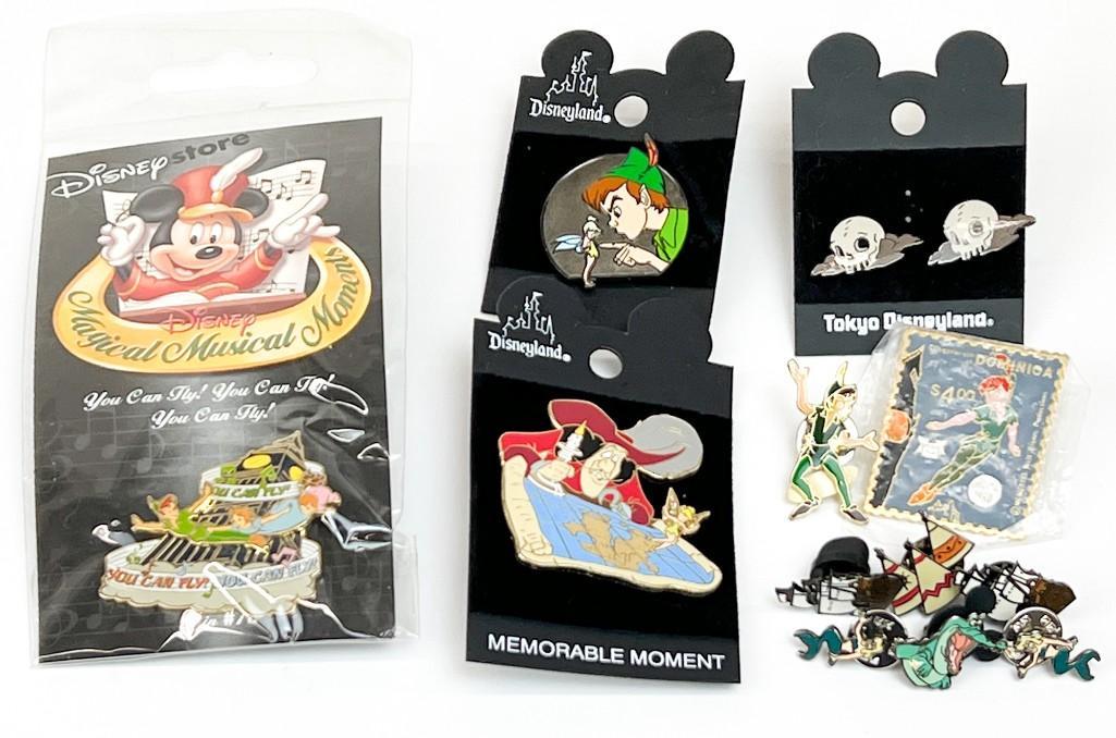 Lot of 12 Assorted Peter Pan Disney Enamel Pins (1 of 8)