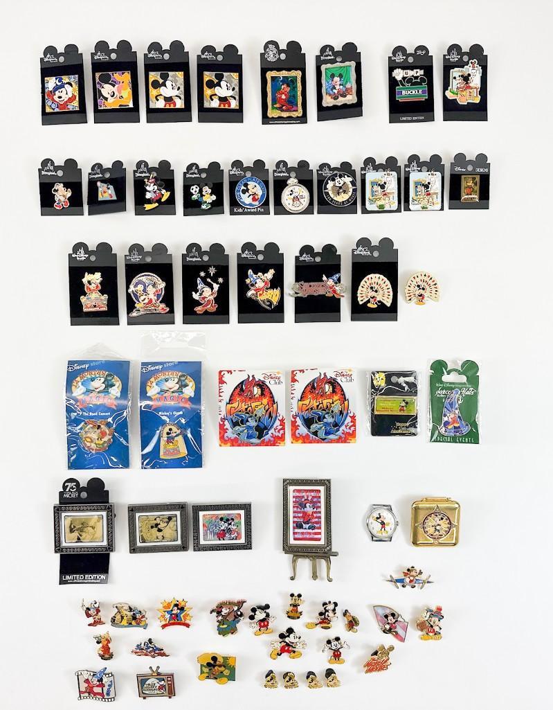 Lot of 60 Disney Enamel Pins Mickey Mouse and Watch (1 of 13)