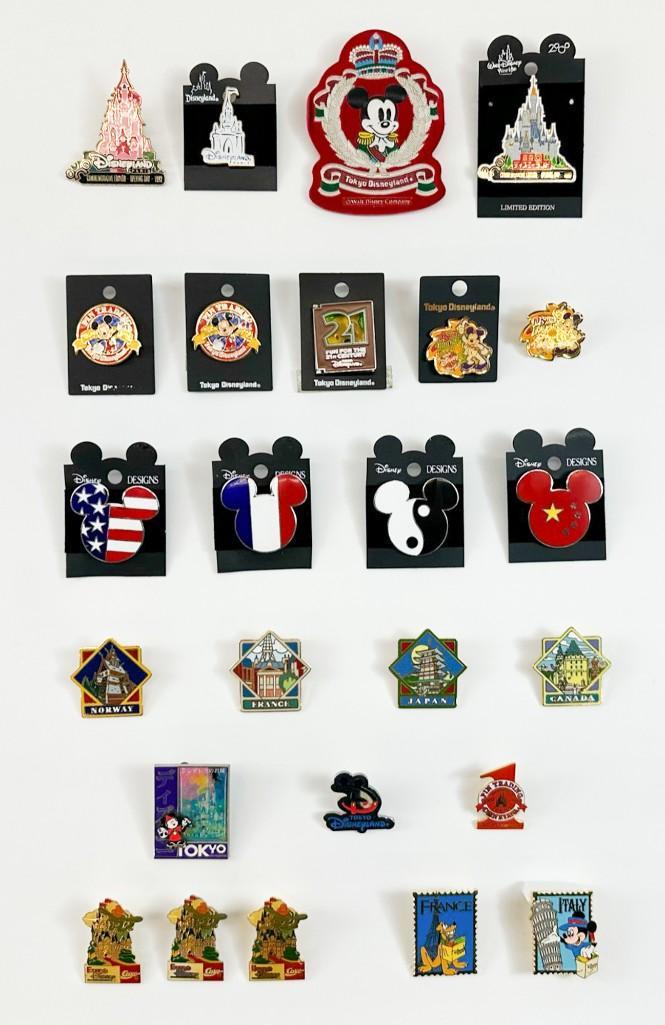 Lot of 25 Disney Enamel Pins Disneyland Paris Tokyo Disneyland Euro Disney International Pins (1 of 11)