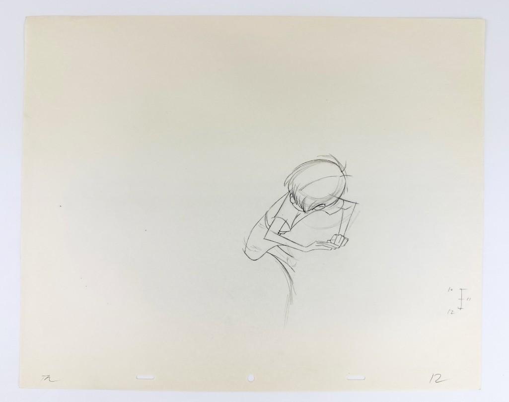 Original Disney Wart King Arthur Sword in the Stone (1963) Production Drawing (1 of 2)