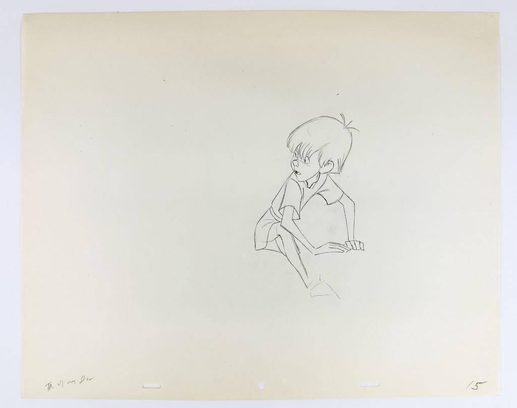 Original Disney Wart King Arthur Sword in the Stone (1963) Production Drawing (1 of 2)