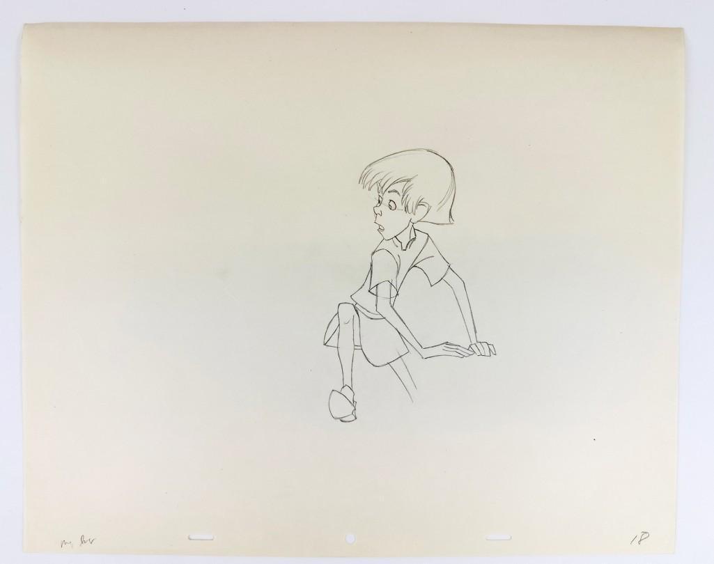 Original Disney Wart King Arthur Sword in the Stone (1963) Production Drawing (1 of 2)