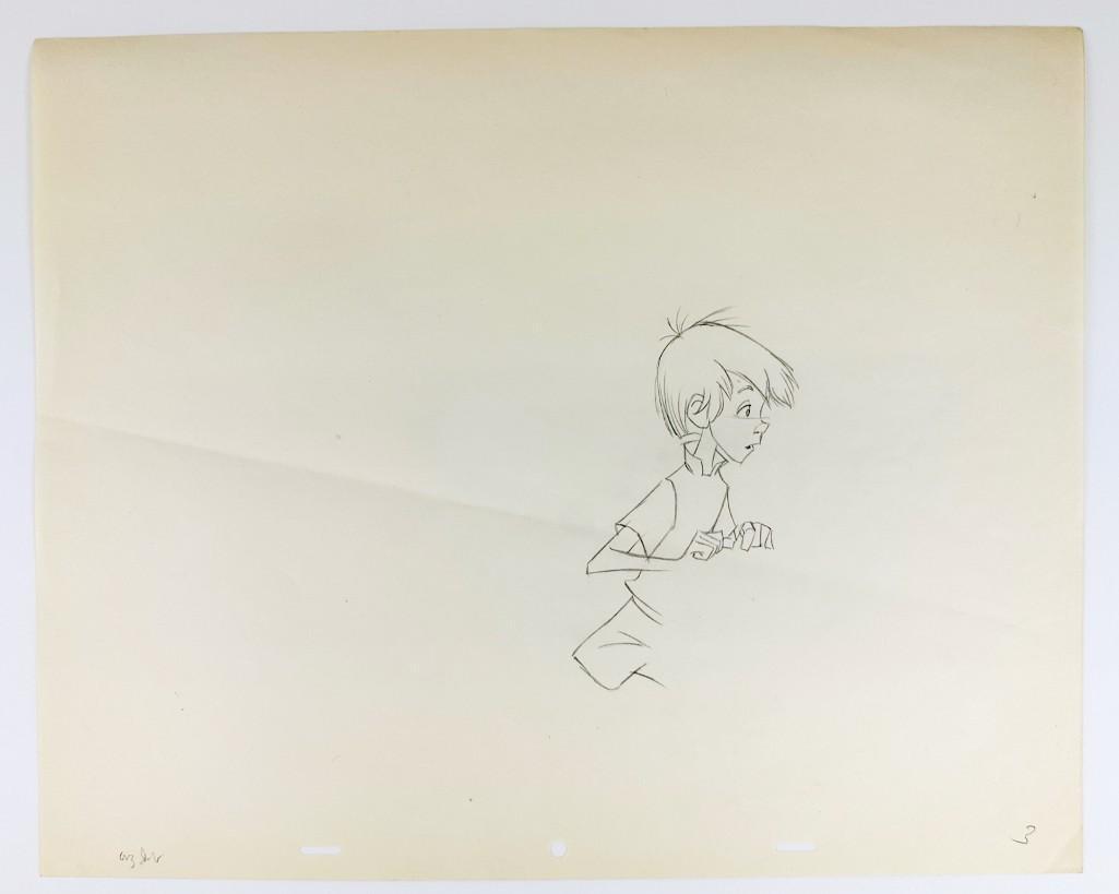 Original Disney Wart King Arthur Sword in the Stone (1963) Production Drawing (1 of 2)