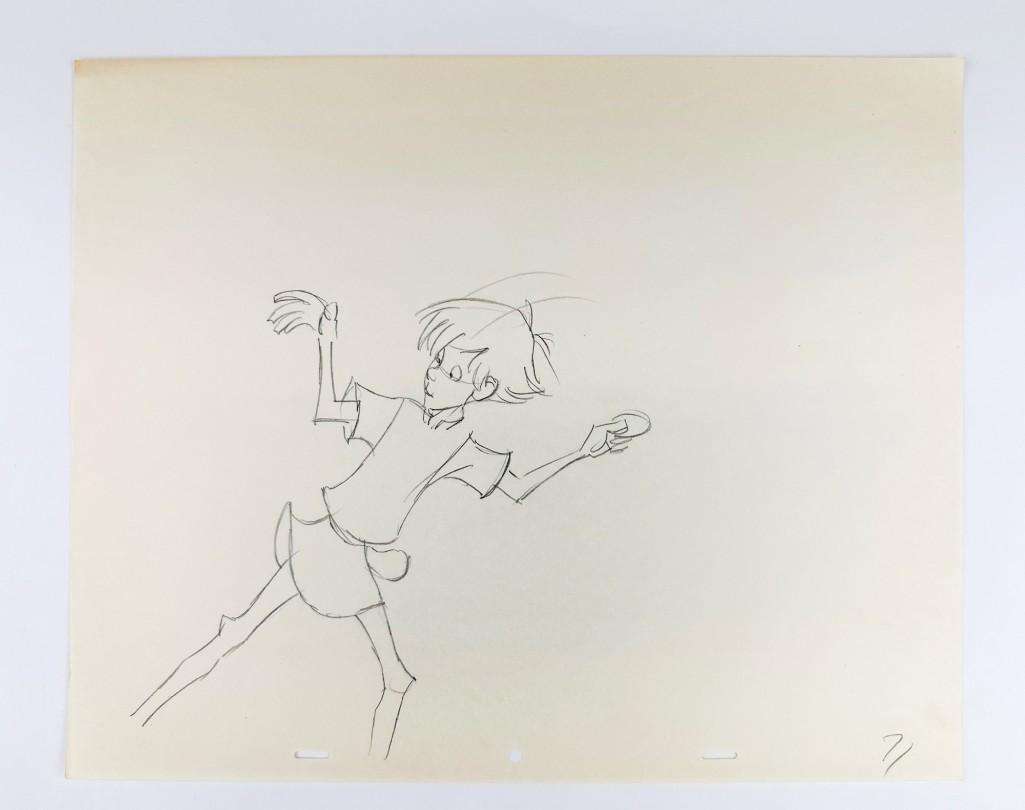 Original Disney Wart King Arthur Sword in the Stone (1963) Production Drawing (1 of 2)