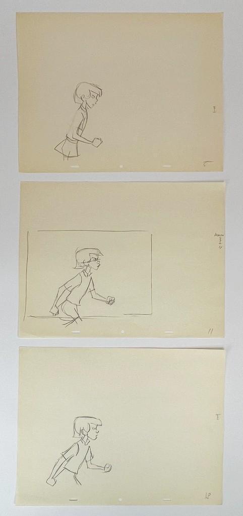 Lot of 3 Original Disney Wart King Arthur Sword in the Stone (1963) Production Drawings (1 of 4)