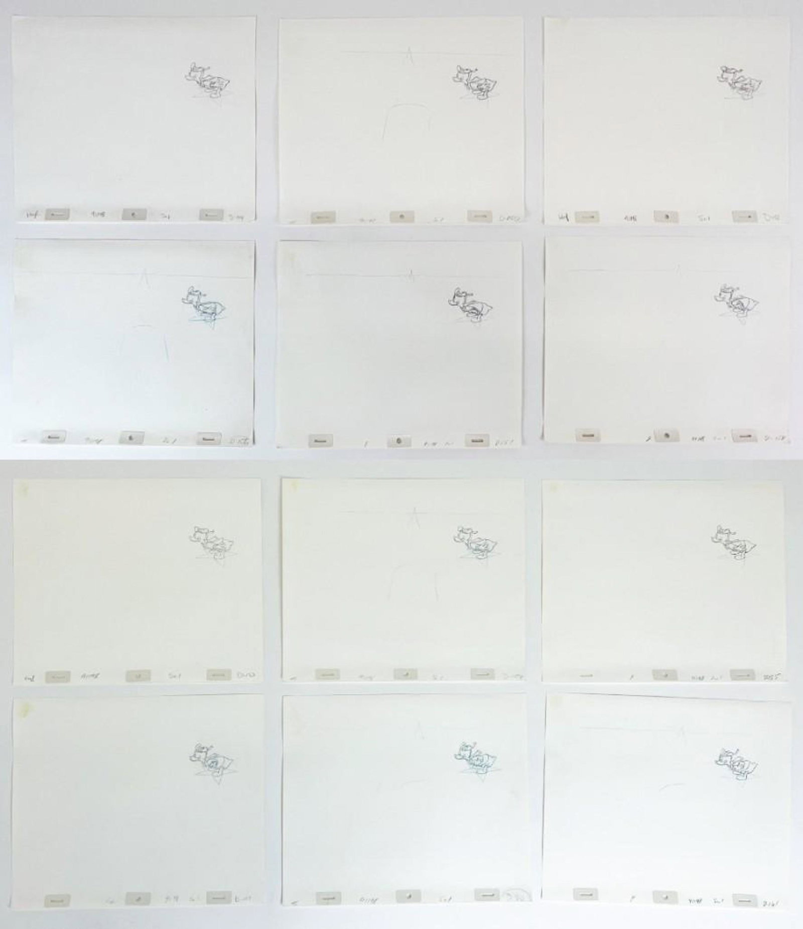 Lot of 12 Original Disney Donald Duck Production Drawings (1 of 12)