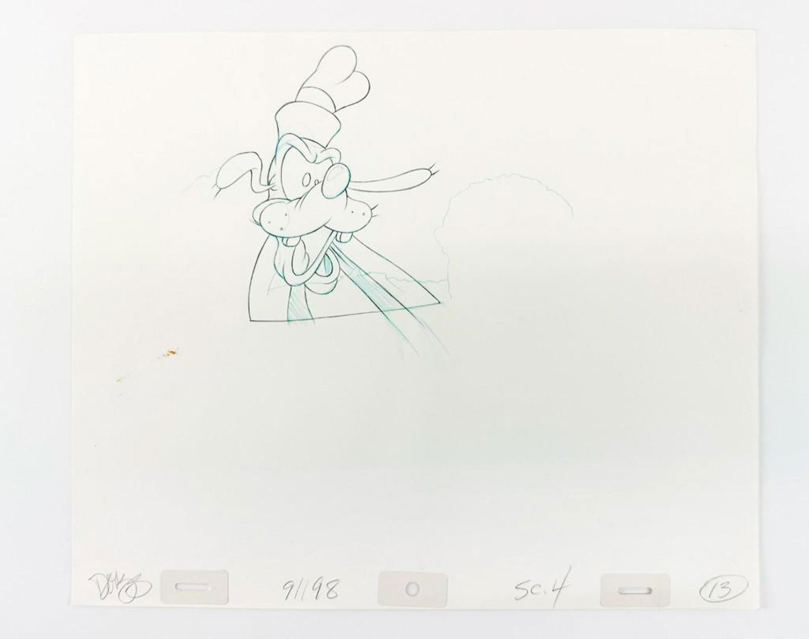 Original Disney Goofy Production Drawing (1 of 2)