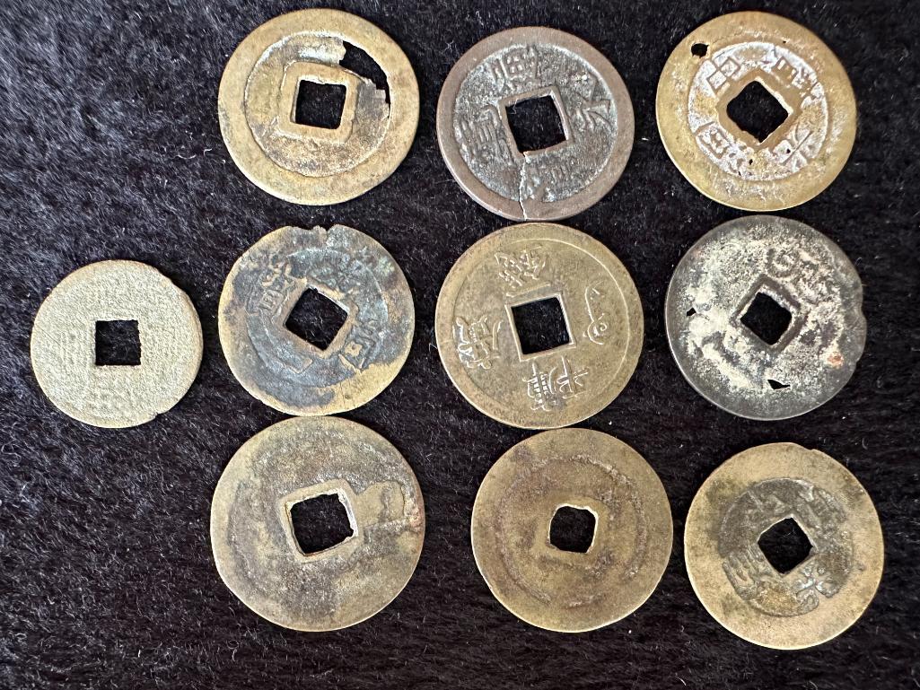 11 Old Asian Coins (1 of 2)