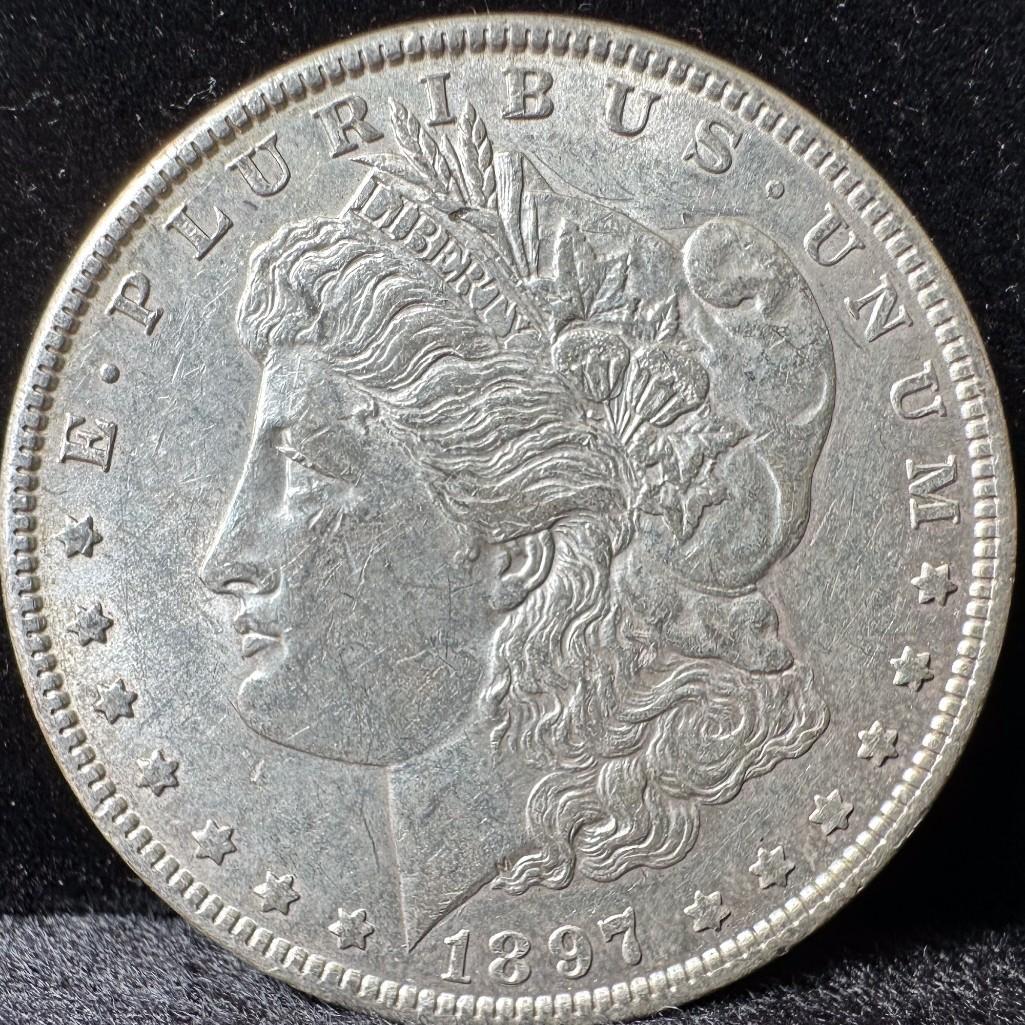 1897 Morgan Dollar US Coin 90% Silver (1 of 2)