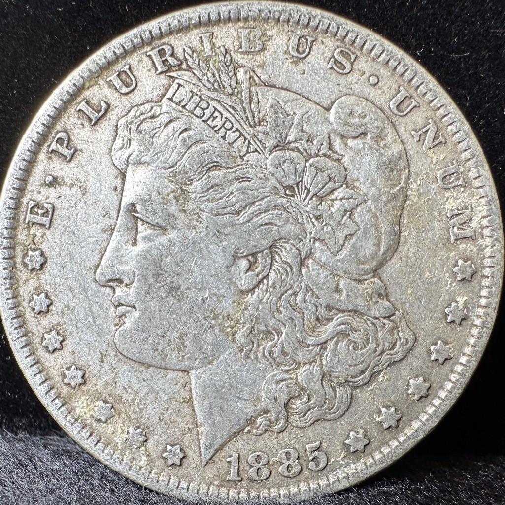 1885 Morgan Dollar US Coin 90% Silver (1 of 2)