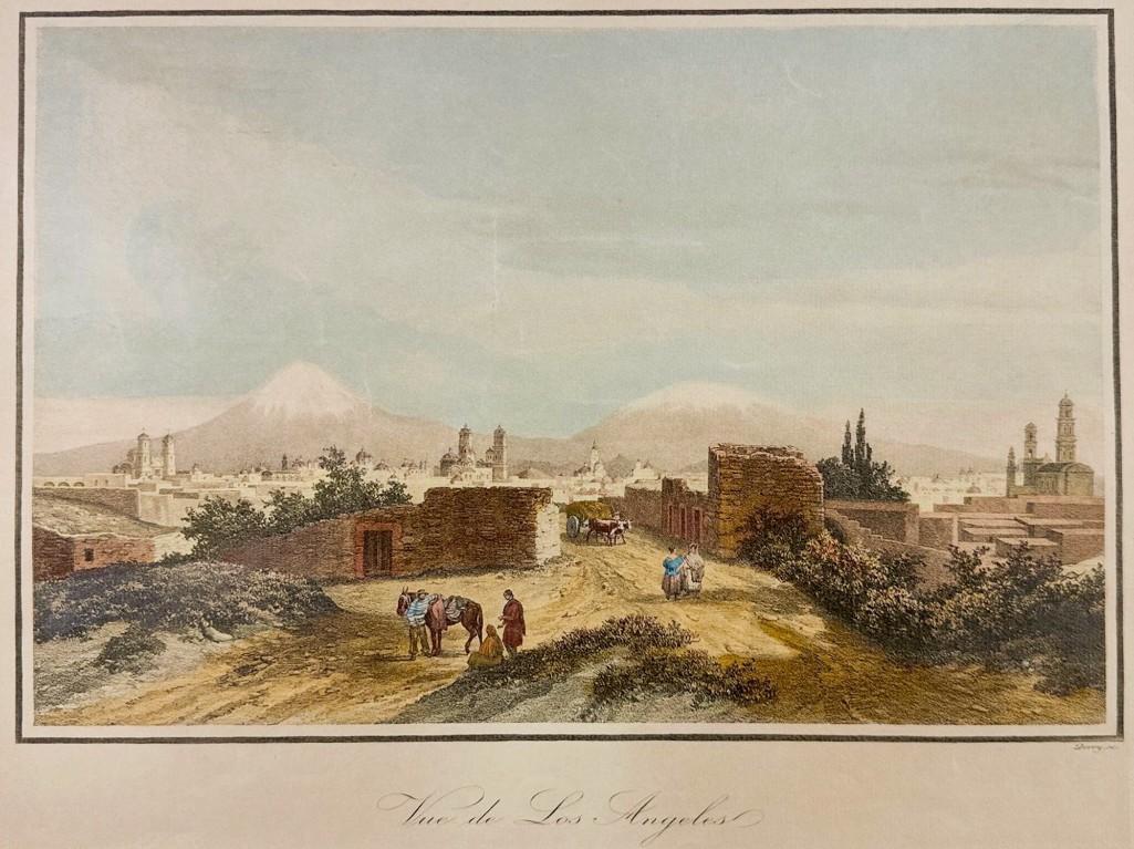 Deroy, sc. Reproduction of Lithograph, Hand Colored, Vue de Los Angeles (1 of 9)