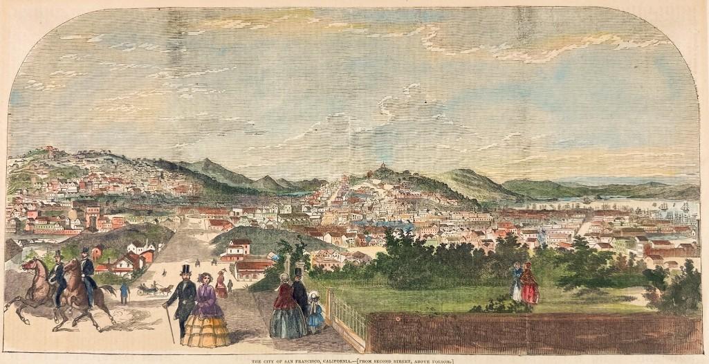 Harpers Weekly Engraving Hand Colored, City of San Francisco (from Second St. above Folsom) (1 of 8)