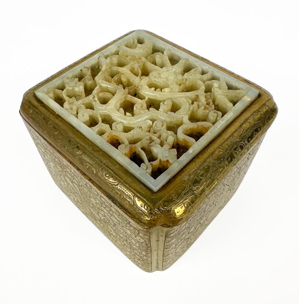 Brass Box with Jade Inlay 1920s (1 of 11)