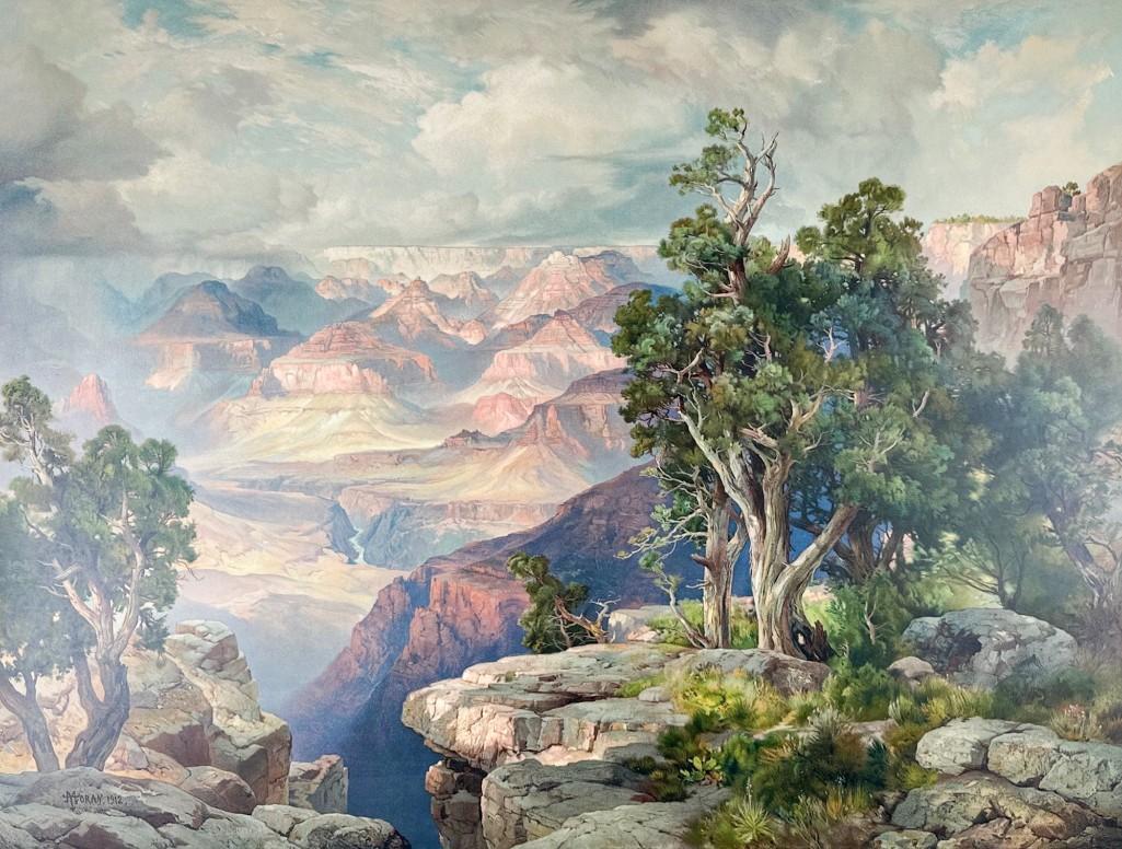 Thomas Moran (1837-1926) Chromolithograph, Grand Canyon of Arizona from Hermit Rim 1912/1913 (1 of 14)