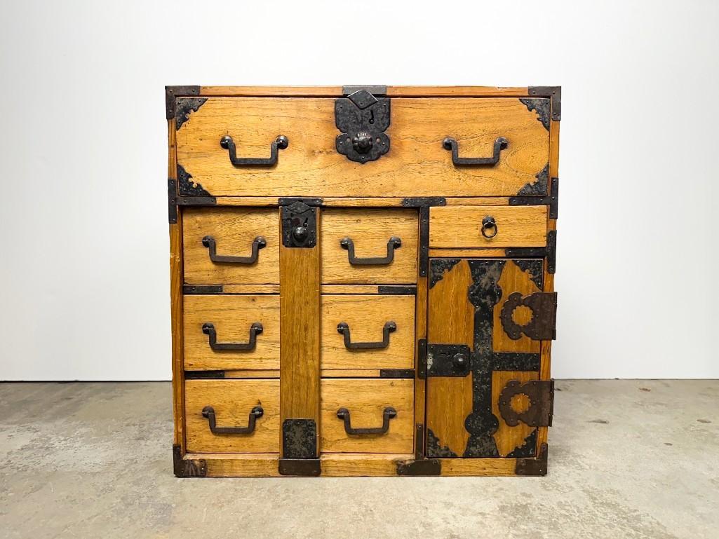 Small Cho-Dansu Kiri Wood Merchant Chest (1 of 12)
