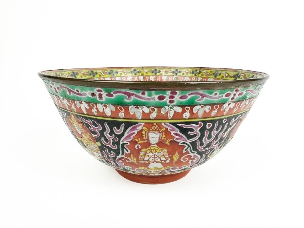Antique Benjarong Thai Porcelain Bowl 18th Century (1 of 11)