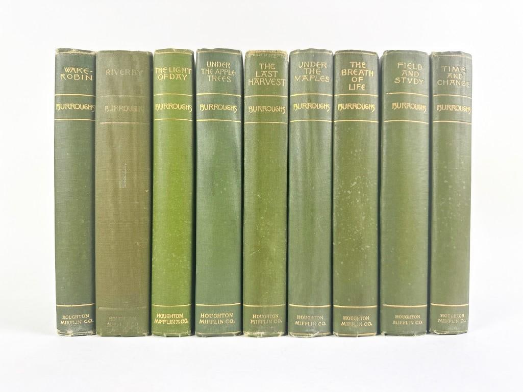 Lot of 9 Books by John Burroughs Houghton Mifflin Company (1 of 16)
