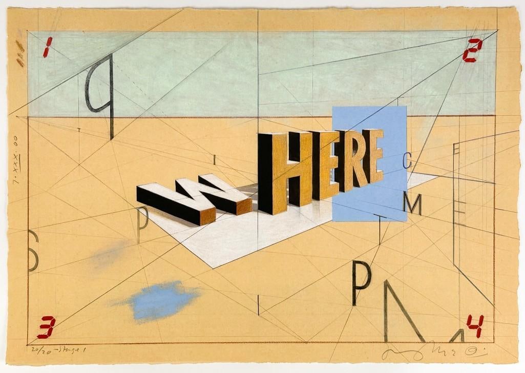 Jayme Odgers (b. 1939) Offset Litho Where ?/ Here 2000 (1 of 5)