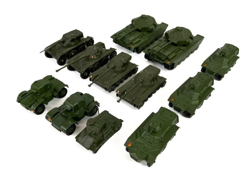 12 Pc Lot Dinky Toys Military Tanks (1 of 7)