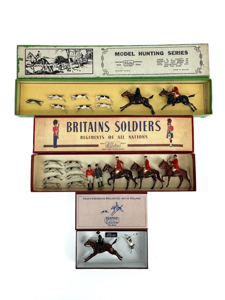 Lot of 3 Britains Sets Hunting Series #1446, 1447, & #149501 (1 of 8)